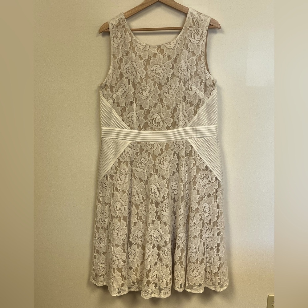 Gabby Skye Elegant Lace Sleeveless Dress